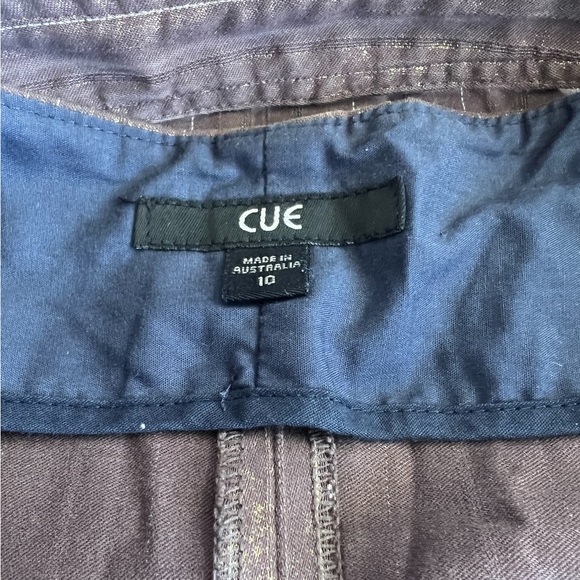 CUE | Wrap Skirt Pinstripe Brown 10 - Picture 8 of 10